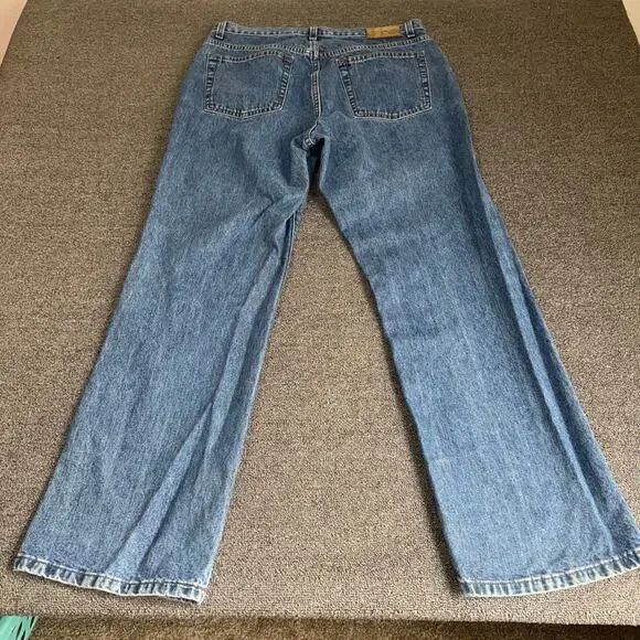 VTG 90s Calvin Klein Jeans Boot Cut Double Stone Medium Wash Women's Size 12 - Picture 2 of 10